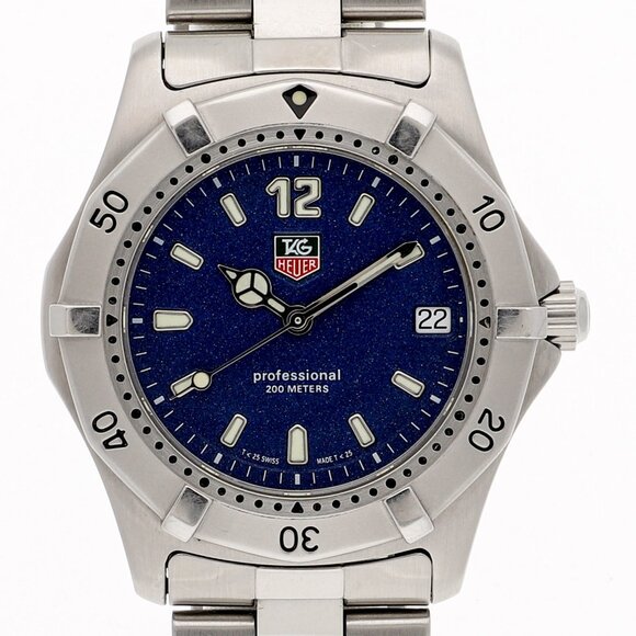 TAG HEUER WK1113 Professional 200 m blue SS QZ - Picture 1 of 8